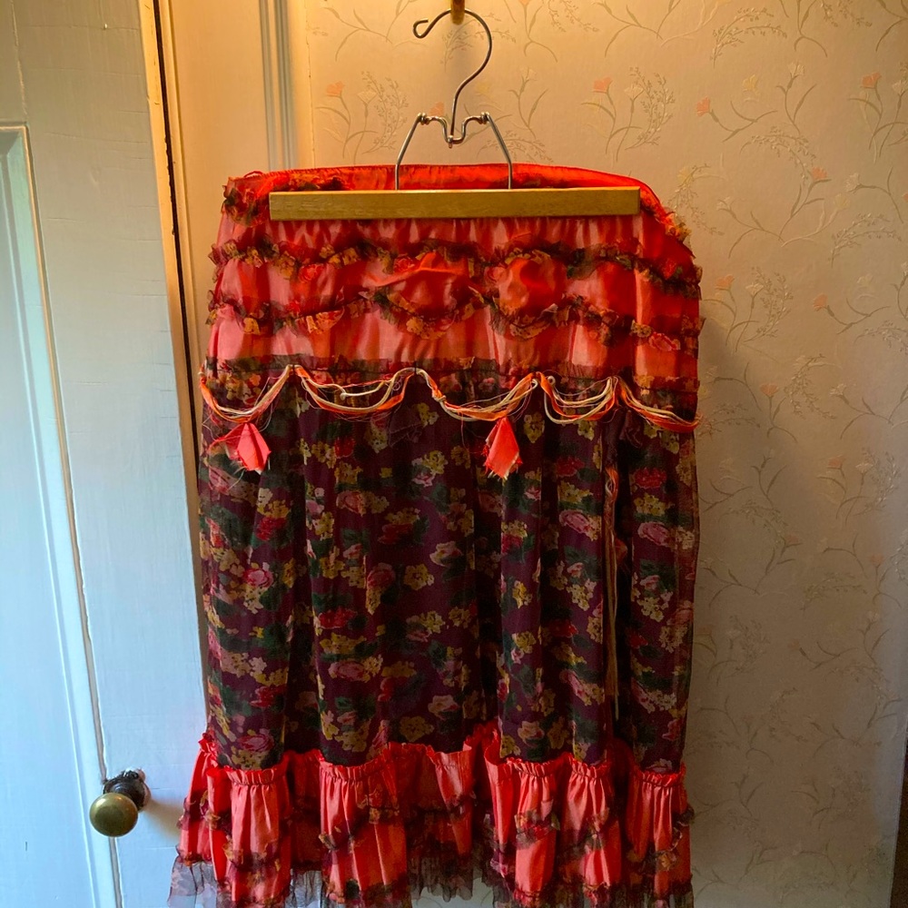 Unique multicolored floral skirt